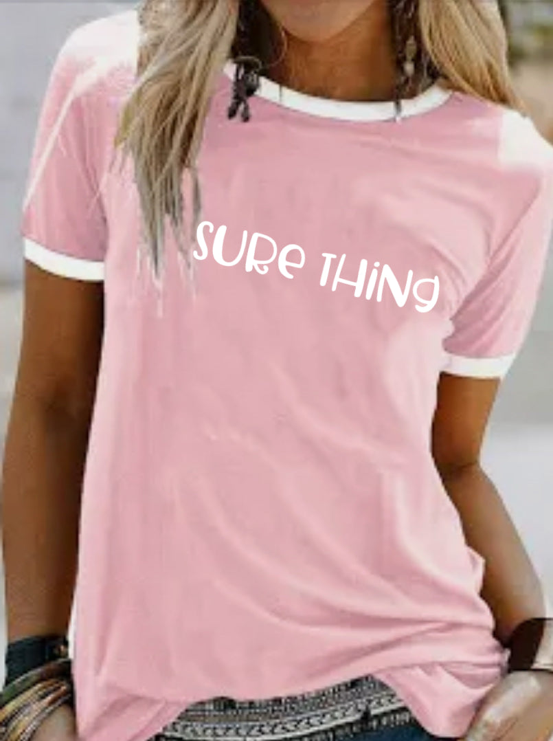 Short sleeve pink T-shirt